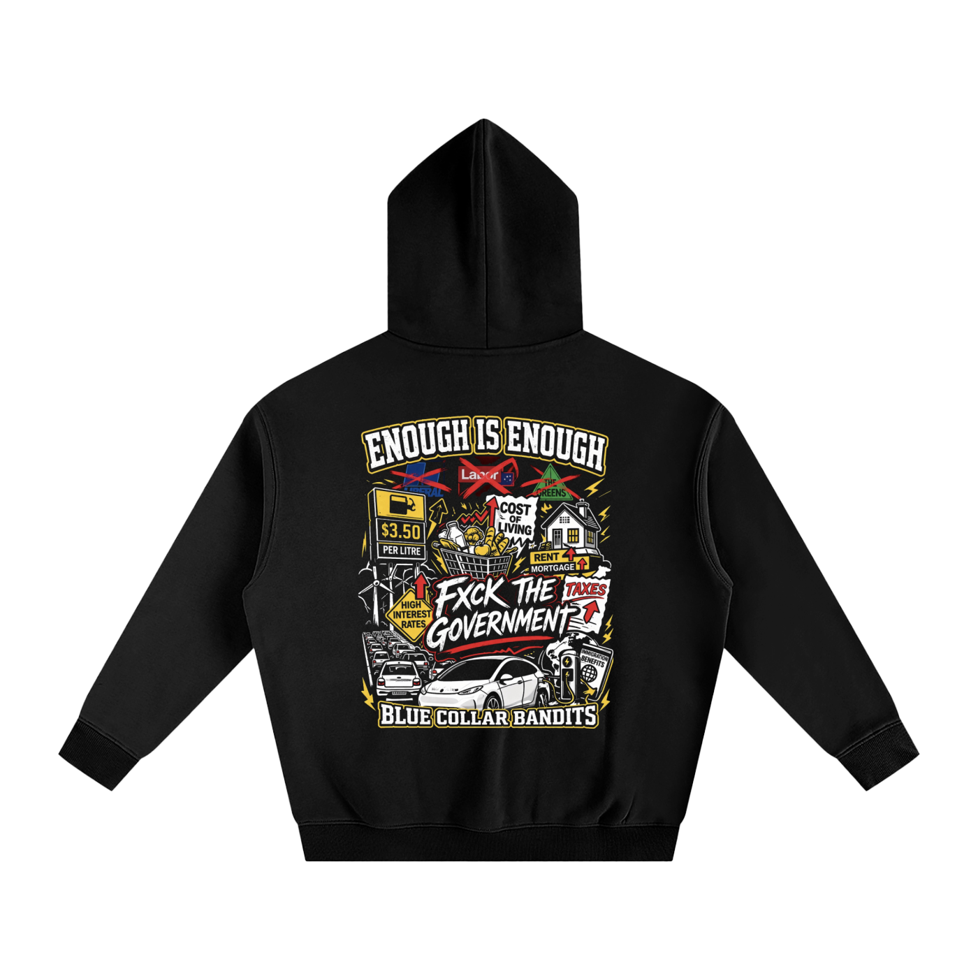 Black Hoodie FTG Print