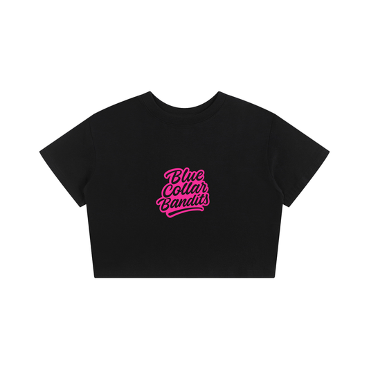 Pink Splash Crop Tee