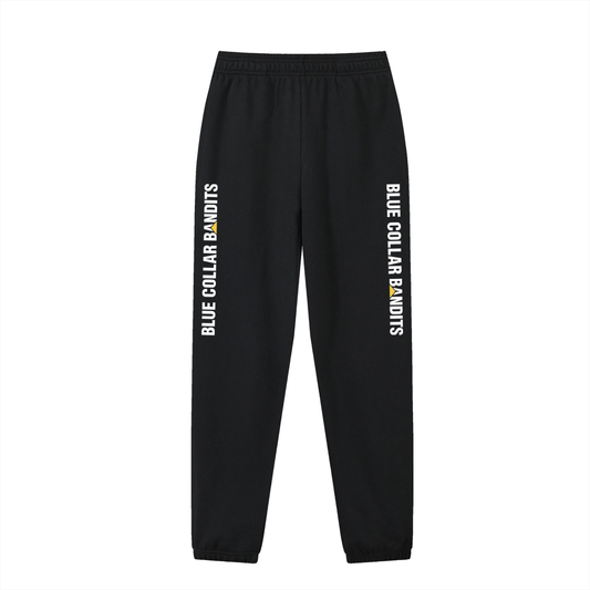 Black Track Pants - BCB/CAT Print