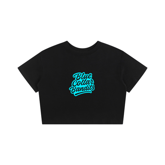 Blue Splash Crop Tee