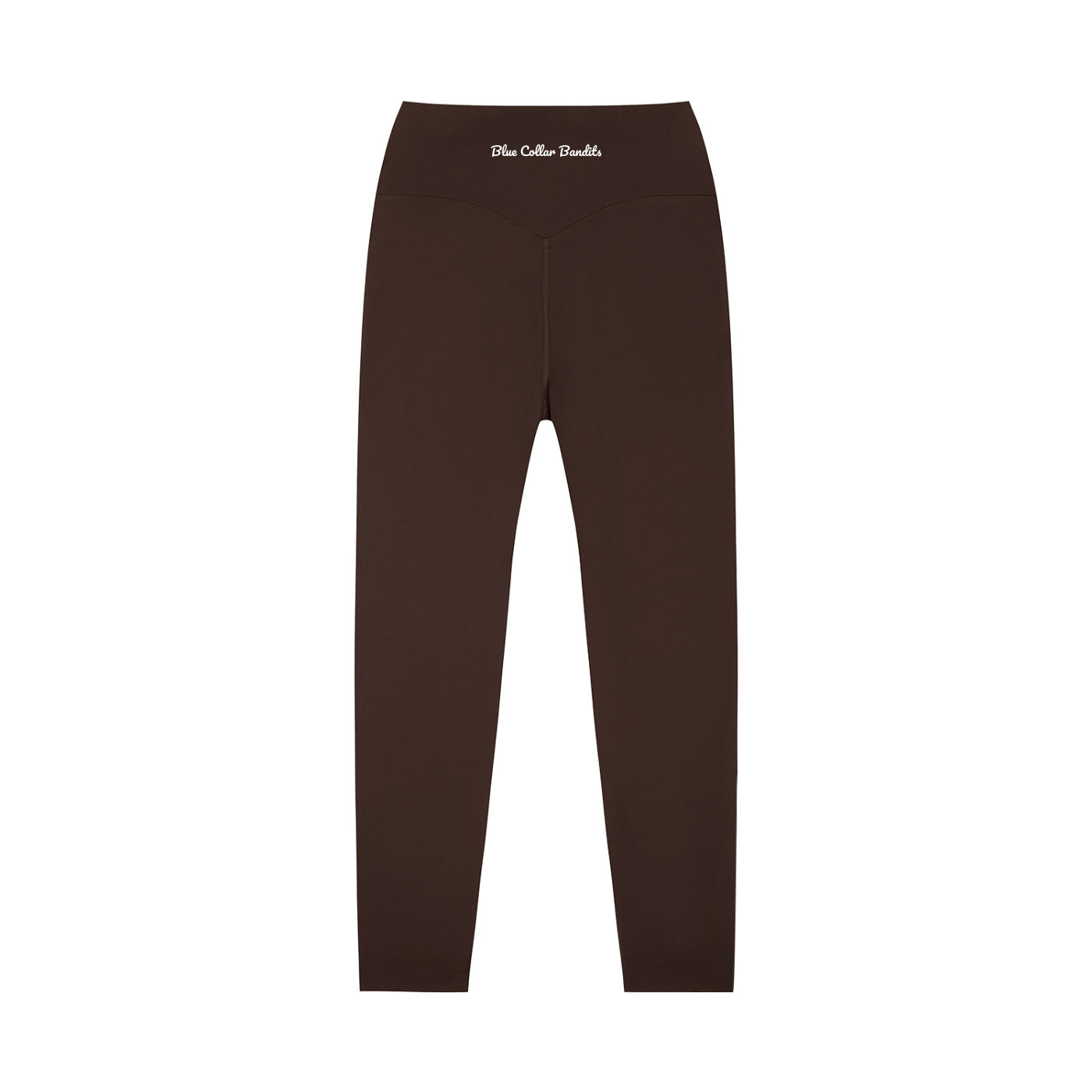 Brown Gym Tights - Script Print Back