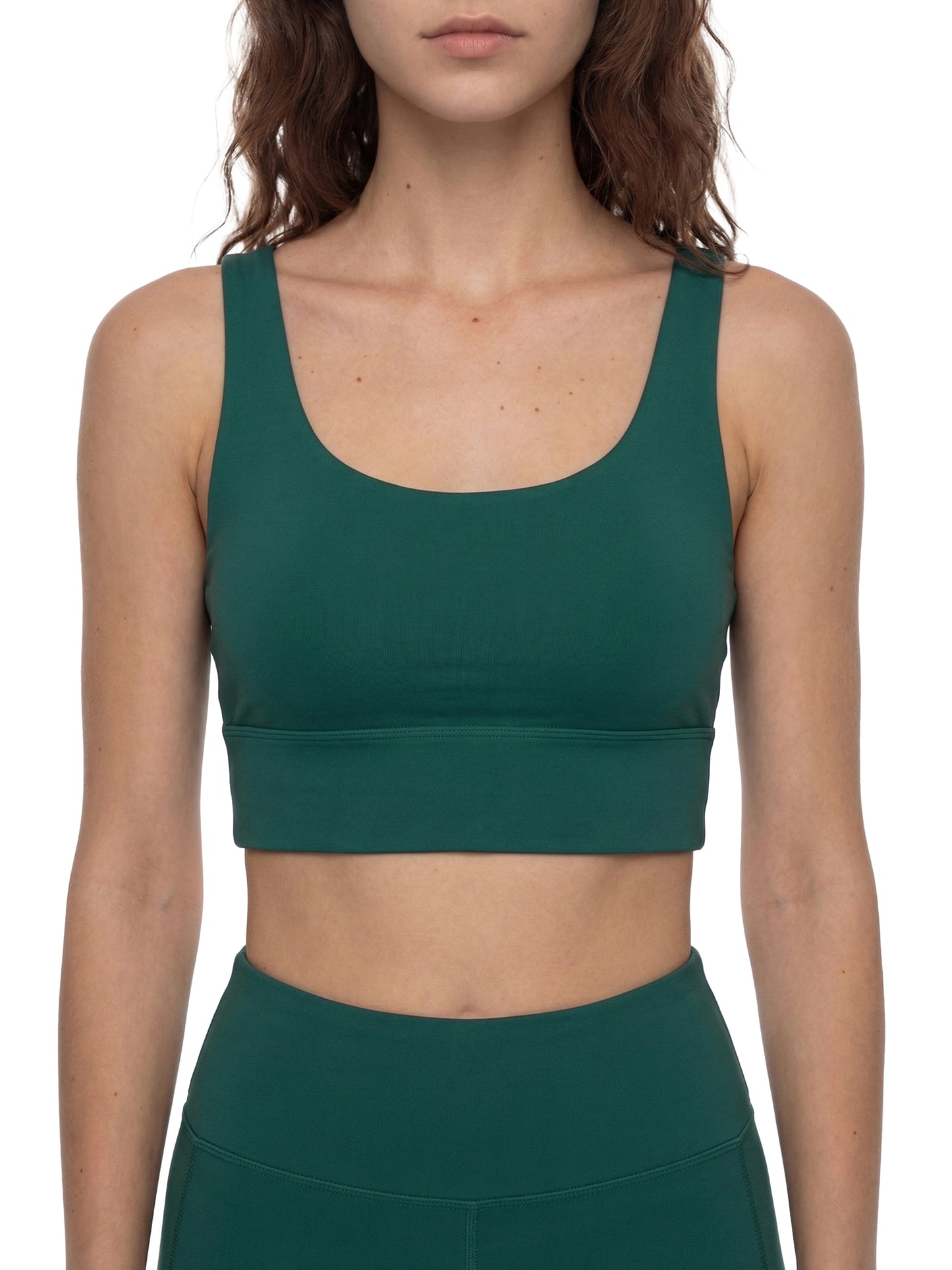 Black Sports Bra - Script Print Front