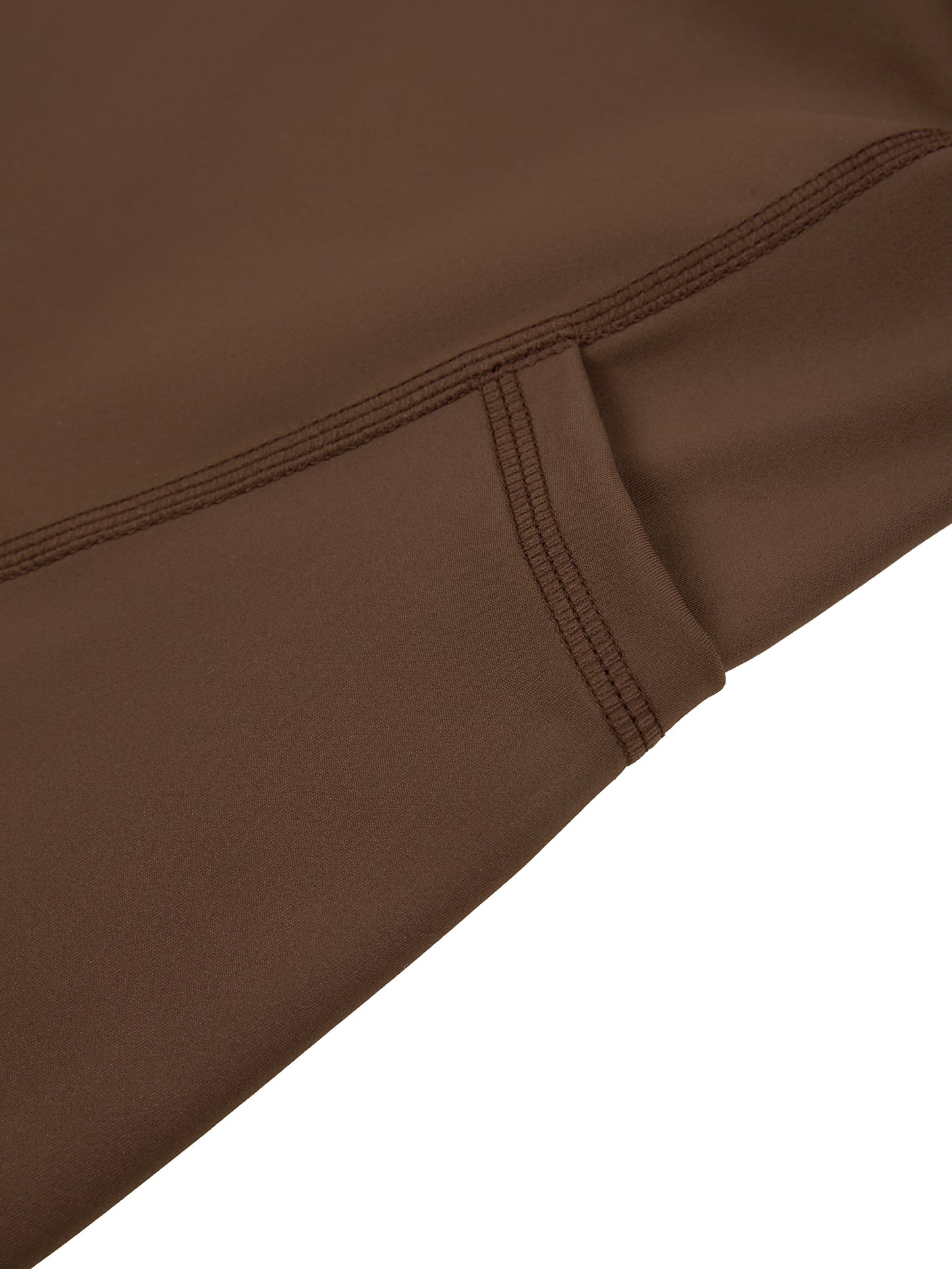 Brown Gym Tights Shorts - Script Print Rear